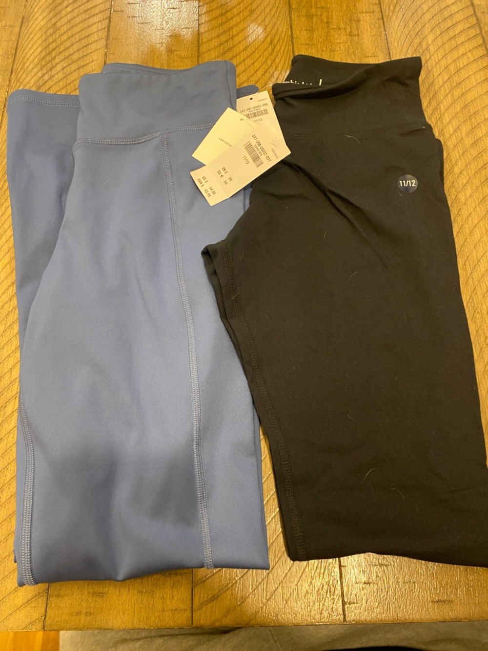 Abercrombie Kids  Black and Blue Leggings Duo 11/12
